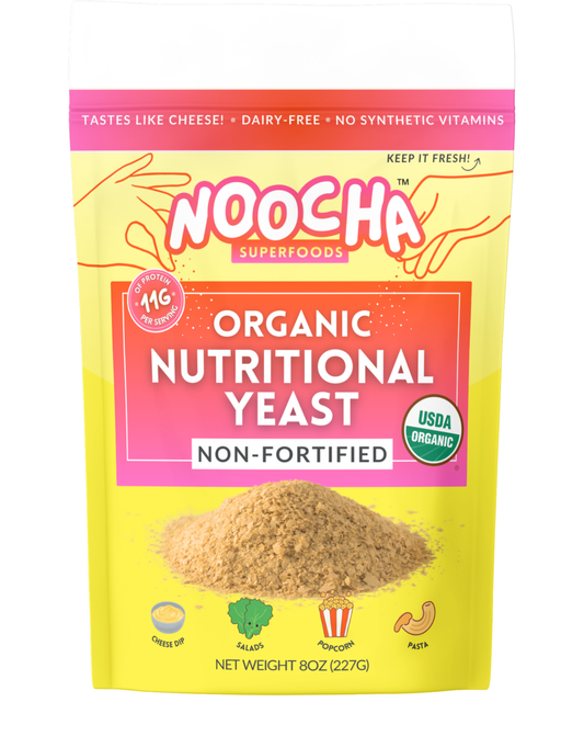 Organic Nutritional Yeast, organic nutritional yeast, organic nutritional yeast flakes, non-fortified nutritional yeast, nonfortified nutritional yeast, organic non-fortified nutritional yeast, organic nonfortified nutritional yeast, dairy-free cheese alternative, vegan superfood seasoning, plant-based pantry staple, nooch, organic nooch, vegan cheese flakes